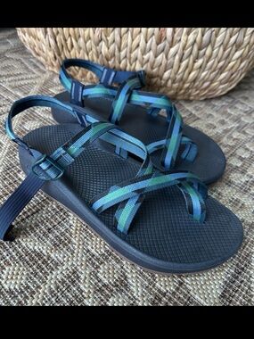 Chaco Z/2 Cloud 2 Men’s Sz 12 Hiking Waterproof Trail Sport Sandals Blue Green